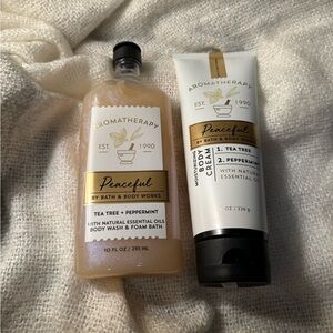 ✨ B&BW aromatherapy peaceful body wash & body cream gift set ✨